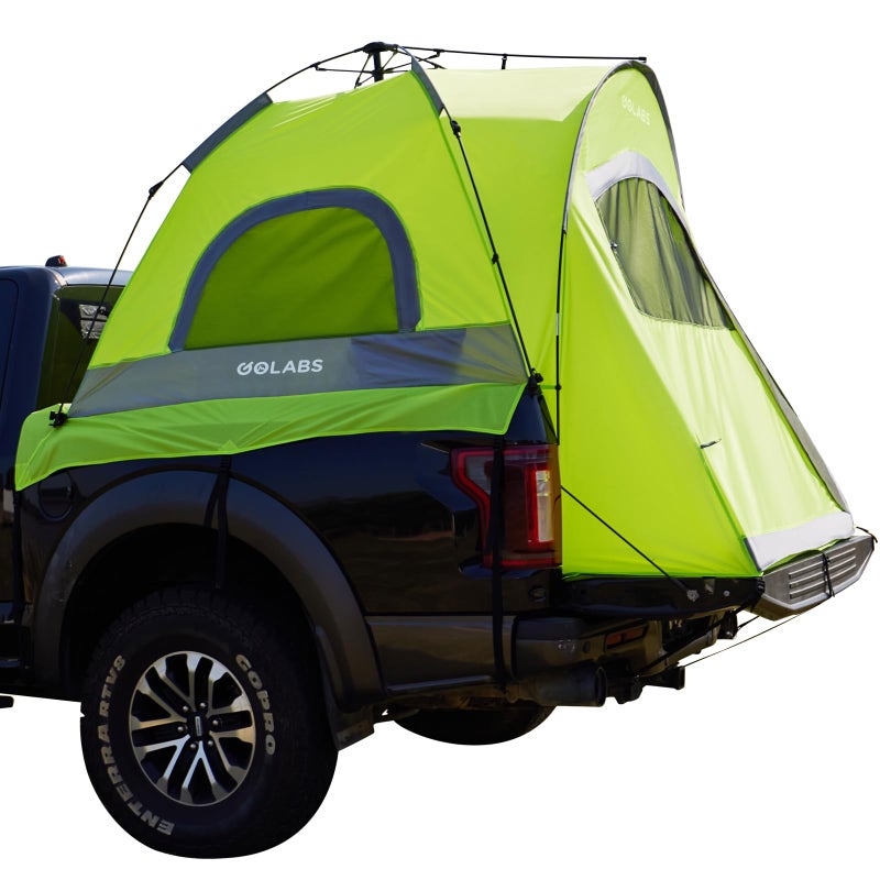 Golabs Truck Bed Tent for 56 Ft Bed 8Minutes Easy Setup by PreAttached Poles Waterproof PU2000mm  210D Oxford Fabric 2Person Portable with Extra Rainfly Cover Include Storage Bag PocketHook